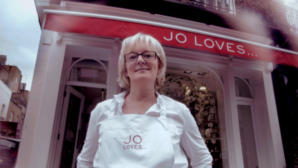 Jo Malone outside her shop Jo Loves
